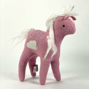 Crate &‎ Barrel Kids | Land of Nod | 9" Pink Felt Plush Mythical Unicorn